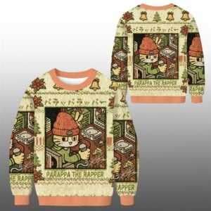 2025 Christmas Cat Parappa The Rapper Ugly Sweater 1 1