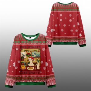 2025 Christmas Goose Less Upsetti More Spaghetti Ugly Sweater 1 1