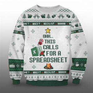 2025 Christmas Ohh This Calls For A Spreadsheet Ugly Sweater 1 1