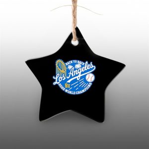 Dodgers 9 Time World Champions Back To Back Ornament 1 1