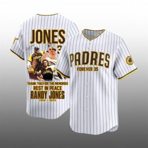 Padres Forever Forever 35 Thank you Randy Jones 1950 2025 Jersey 1 1