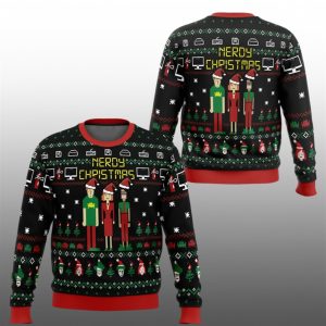 2025 Nerdy Christmas The IT Crowd Ugly Christmas Sweater (1)