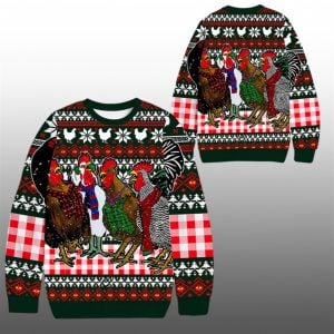 2025 Christmas Funny Chicken Ugly Sweater 1 1
