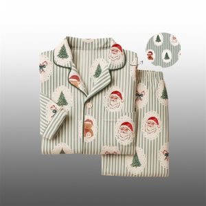 2025 Christmas Santa Claus Tree Pajama Set 1