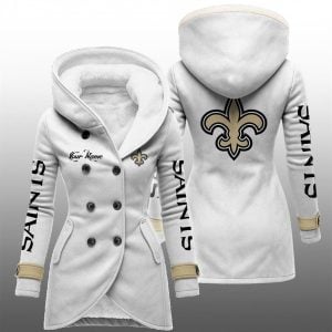 2025 Saints Long Hooded Fleece Jacket 1