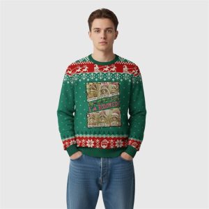 2025 Christmas Im Booked Raccoon Ugly Sweater 1 2