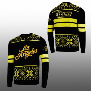 LA Rams 2025 Rivalries Midnight Mode Ugly Christmas Sweater 1