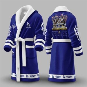 Dodgers World Series 2025 Back To Back Champions Bathrobe 1