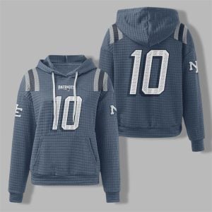 2025 Drake Maye Patriots Rivalries Waffle Hoodie 1