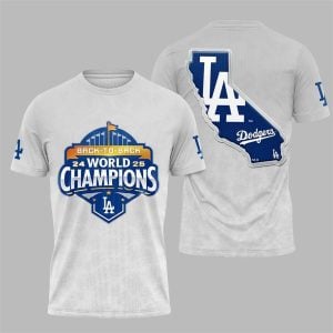4 2025 LA Dodgers Win World Series Back To Back Shirt