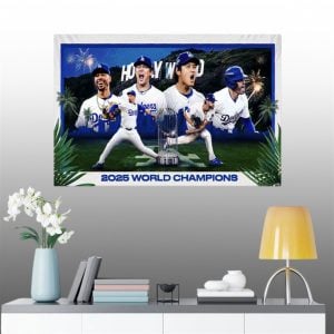 Dodgers 2025 Win World Champions Canvas 1 1