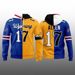 1 2025 Josh Allen 17 Bills x Wyoming Hoodie