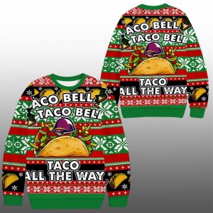 2025 Christmas Funny Mexican Taco Bell Ugly Sweater 1 1