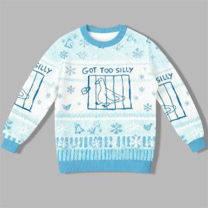 2025 Christmas Got Too Silly Meme Ugly Sweater 1