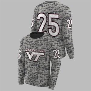 9 2025 Virginia Tech Football Stone Wall Sweatshirt 1