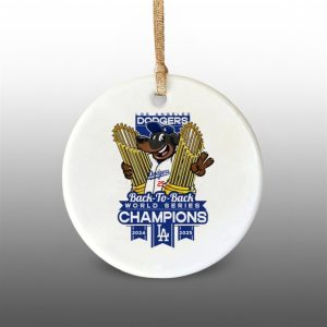 Dachshund Dodgers Back To Back World Series 2024 2025 Ornament 1 1