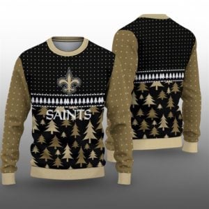 2025 Saints Festive Holiday Ugly Christmas Sweater 1 1