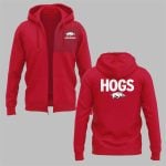 2025 Coach Ryan Silverfield Arkansas Razorbacks Zip Hoodie