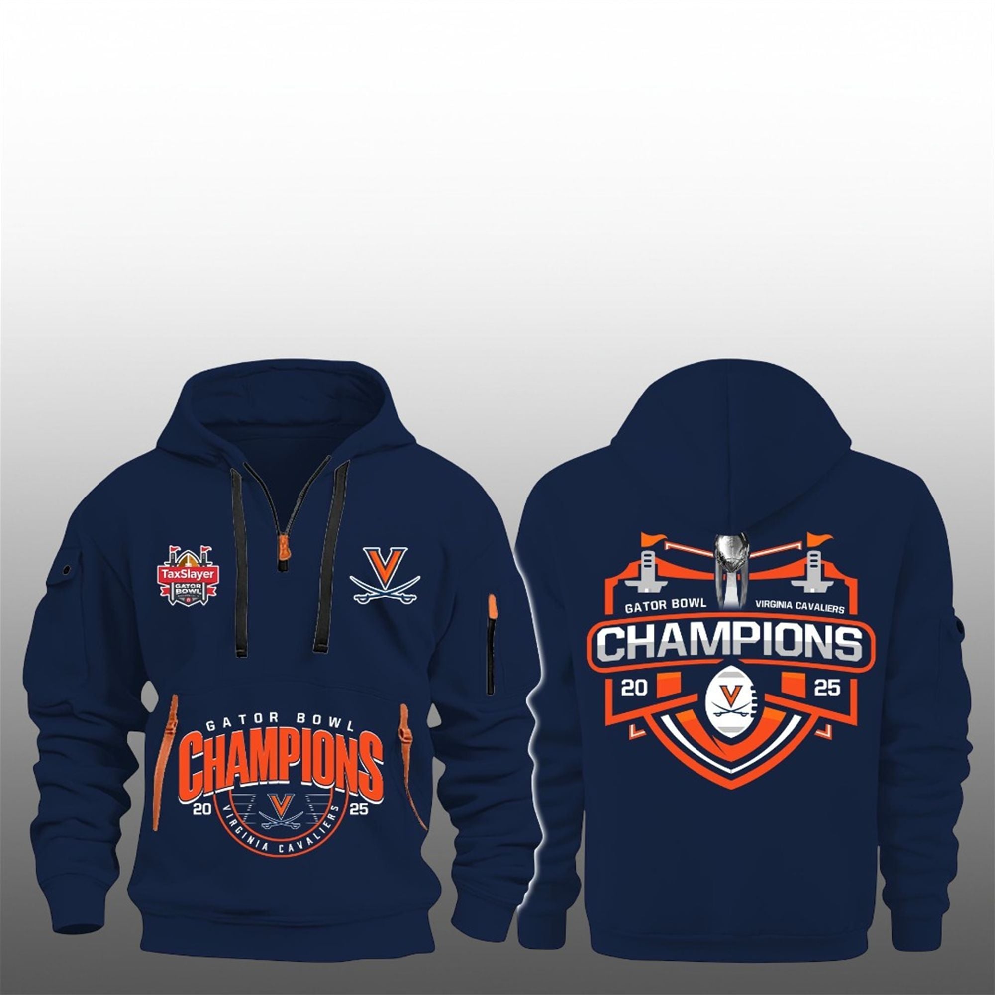 Virginia Cavaliers Gator Bowl Champions 2025 Quarter Zip Hoodie 1 0 Virginia Cavaliers Gator Bowl Champions 2025 Quarter Zip Hoodie