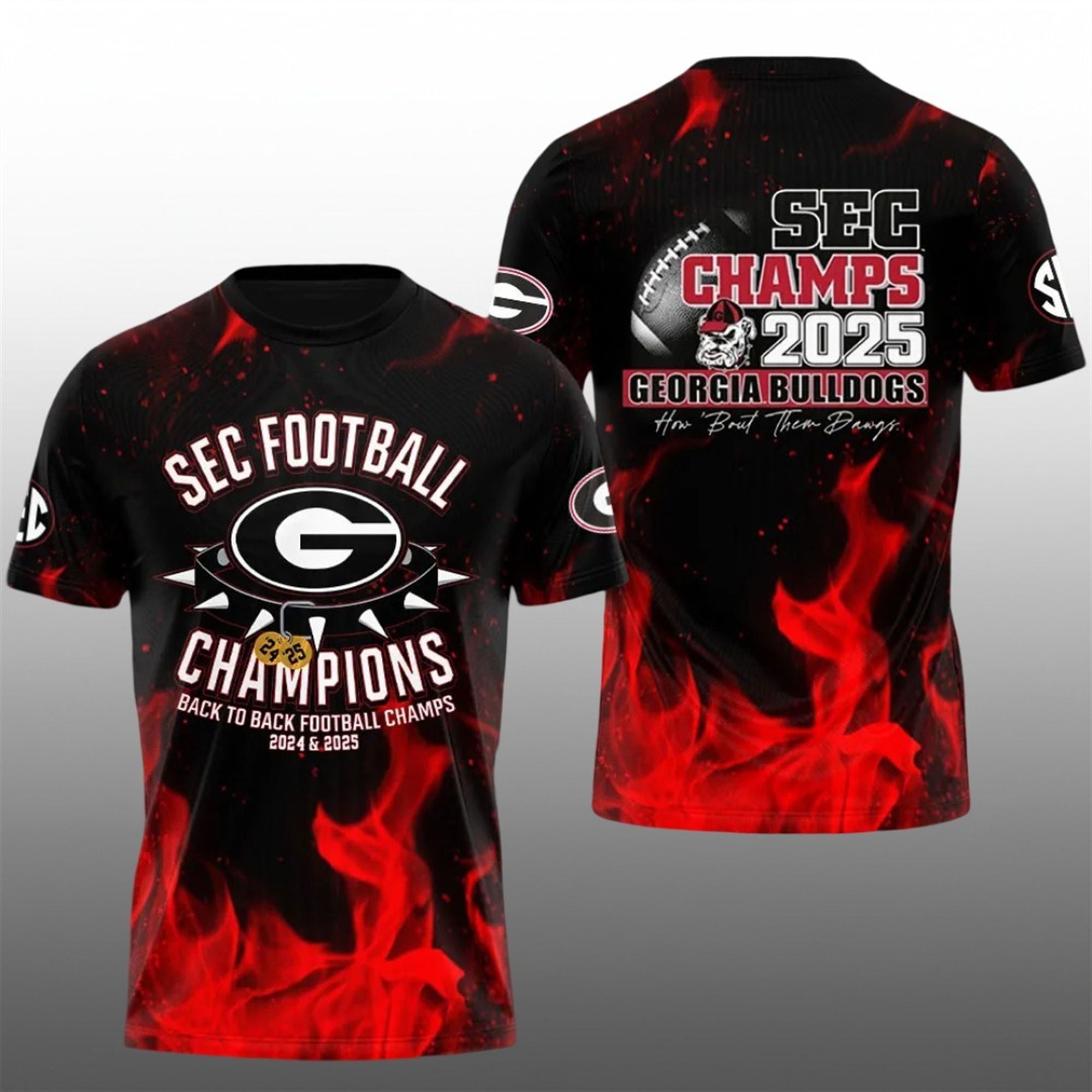 Georgia SEC Football Champions Back To Back Football Champs 2024 2025 Shirt Georgia SEC Football Champions Back To Back Football Champs 2024 2025 Shirt