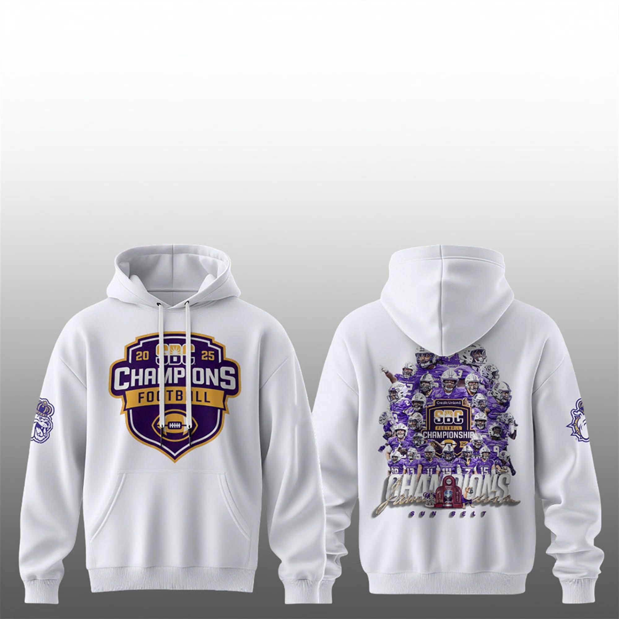 James Madison Dukes SUN BELT CHAMPIONS 2025 Hoodie 1 1 James Madison Dukes SUN BELT CHAMPIONS 2025 Hoodie