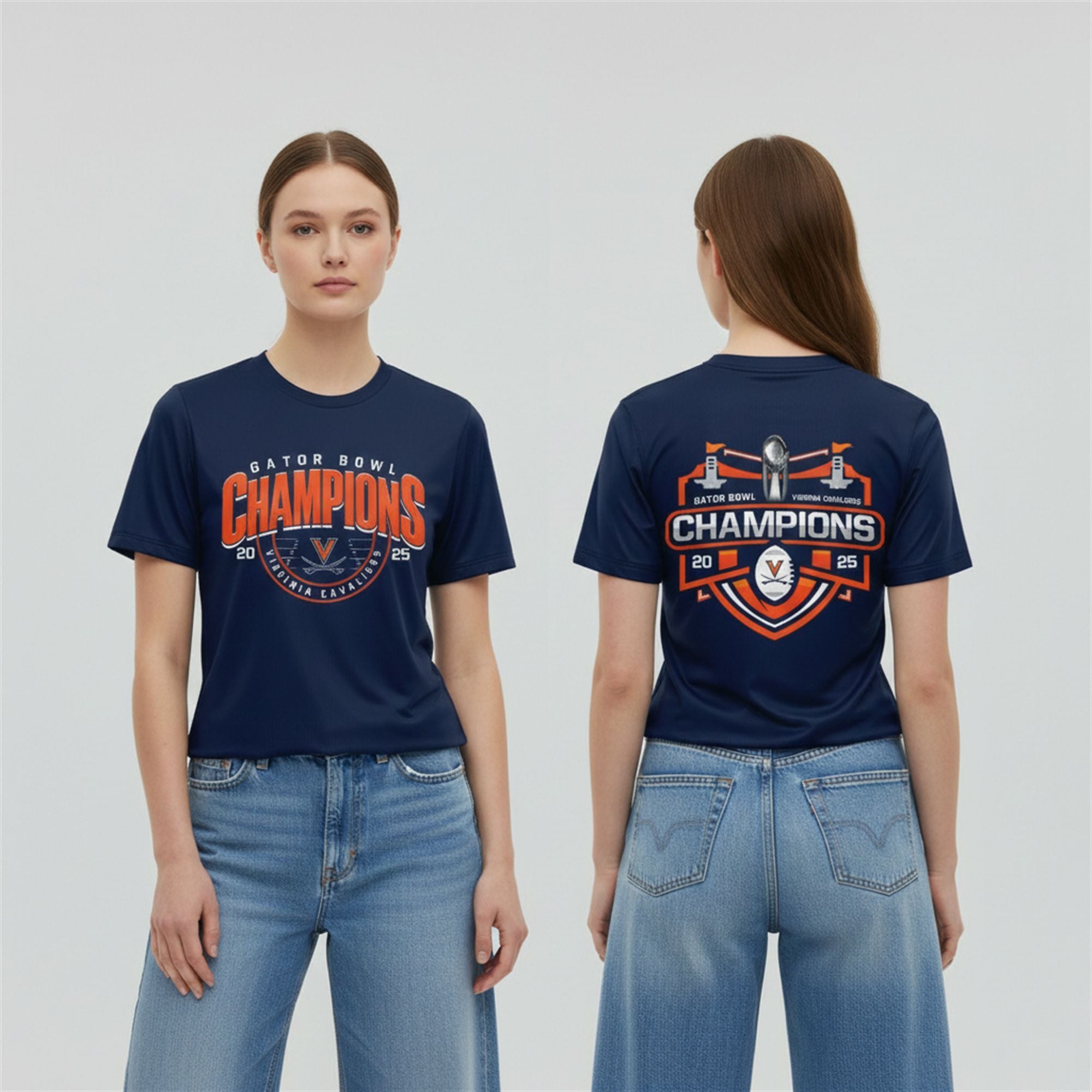 11 Virginia Cavaliers 2025 Gator Bowl Champions Shirt