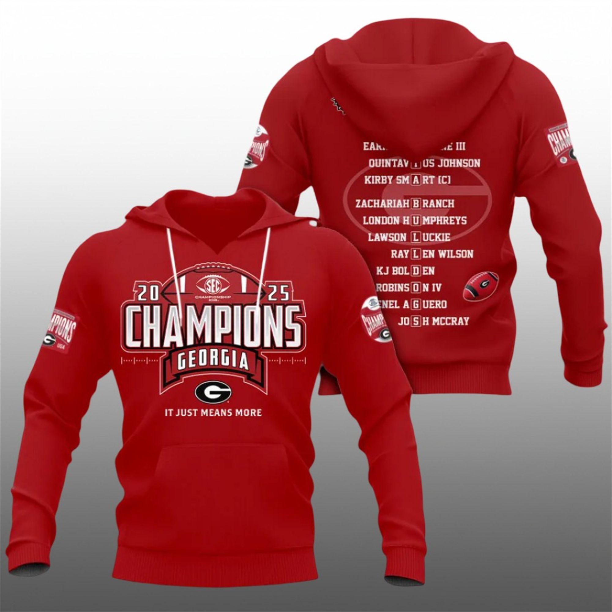 2025 Georgia Bulldogs Champions It Just Means More Shirt 2 17 2025 Georgia Bulldogs Champions It Just Means More Hoodie