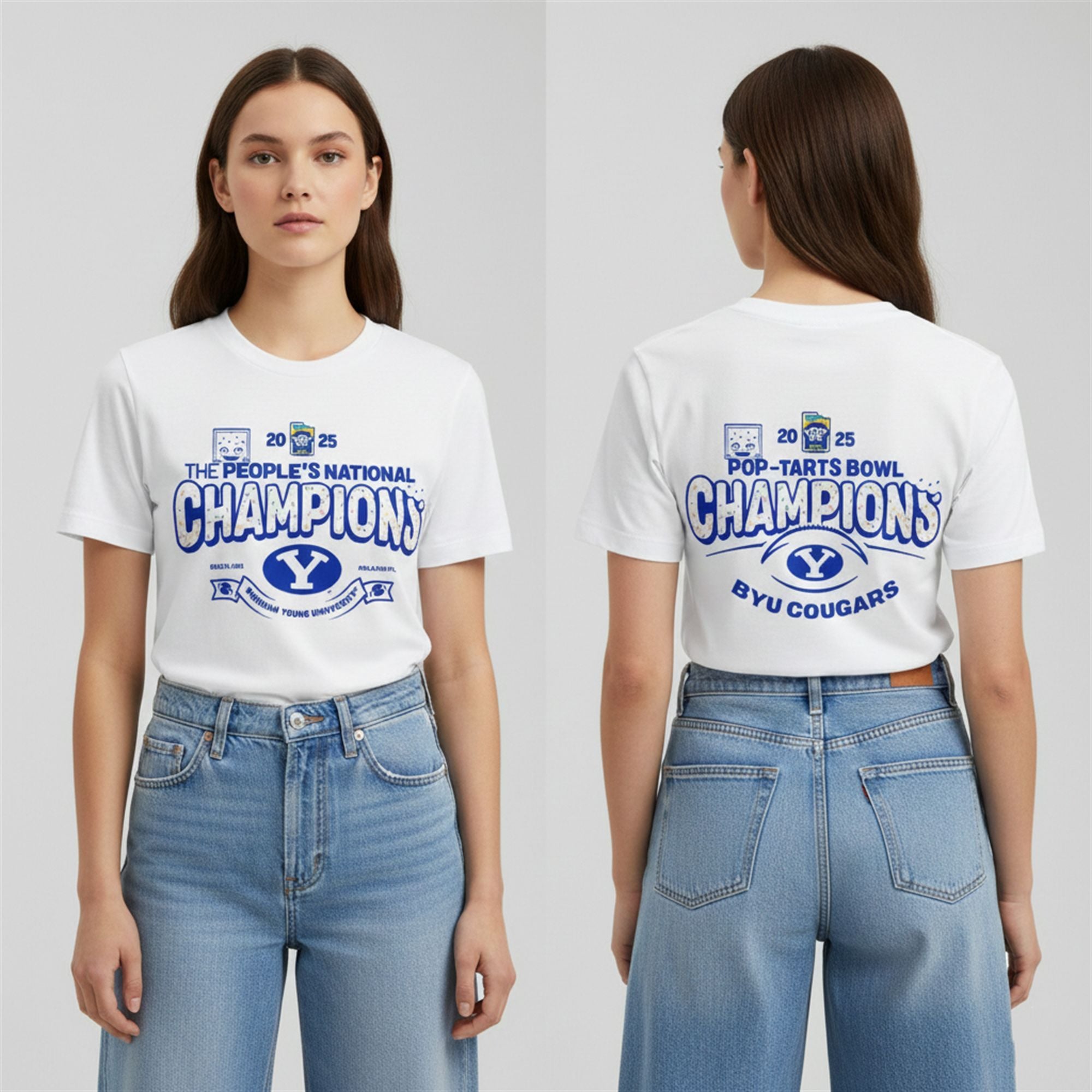 19 BYU Cougars 2025 Pop Tarts Bowl Champions Locker Room Shirt