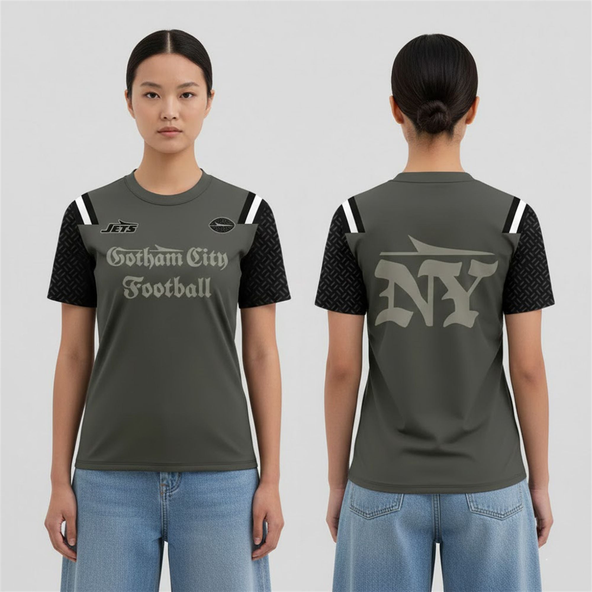 2 2025 NY Jets Gotham City Football Shirt 2 2025 NY Jets Gotham City Football Shirt