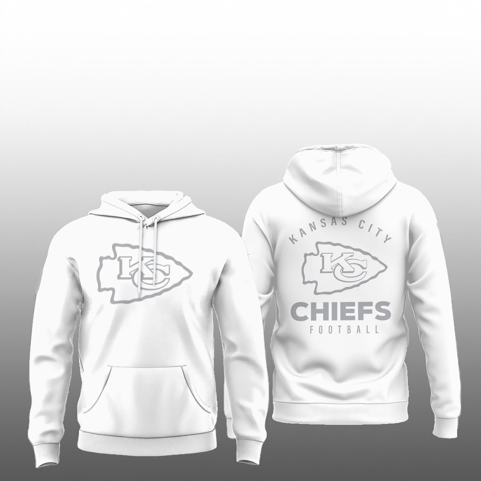 2026 KC Chiefs Football Winter White Out Shirt 2 2 2026 KC Chiefs Football Winter White Out Hoodie
