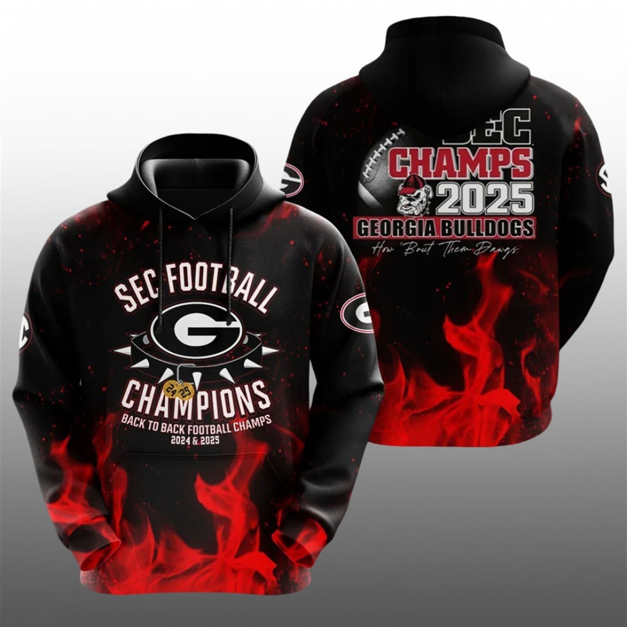 Georgia SEC Football Champions Back To Back Football Champs 2024 2025 Shirt 2 2 Georgia SEC Football Champions Back To Back Football Champs 2025 2025 Hoodie