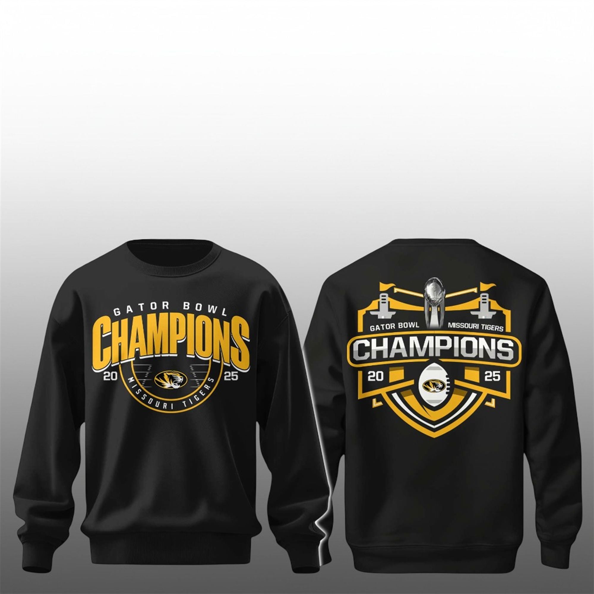 Missouri Tigers Gator Bowl Champions 2025 Shirt 2 2 Missouri Tigers Gator Bowl Champions 2025 Sweatshirt