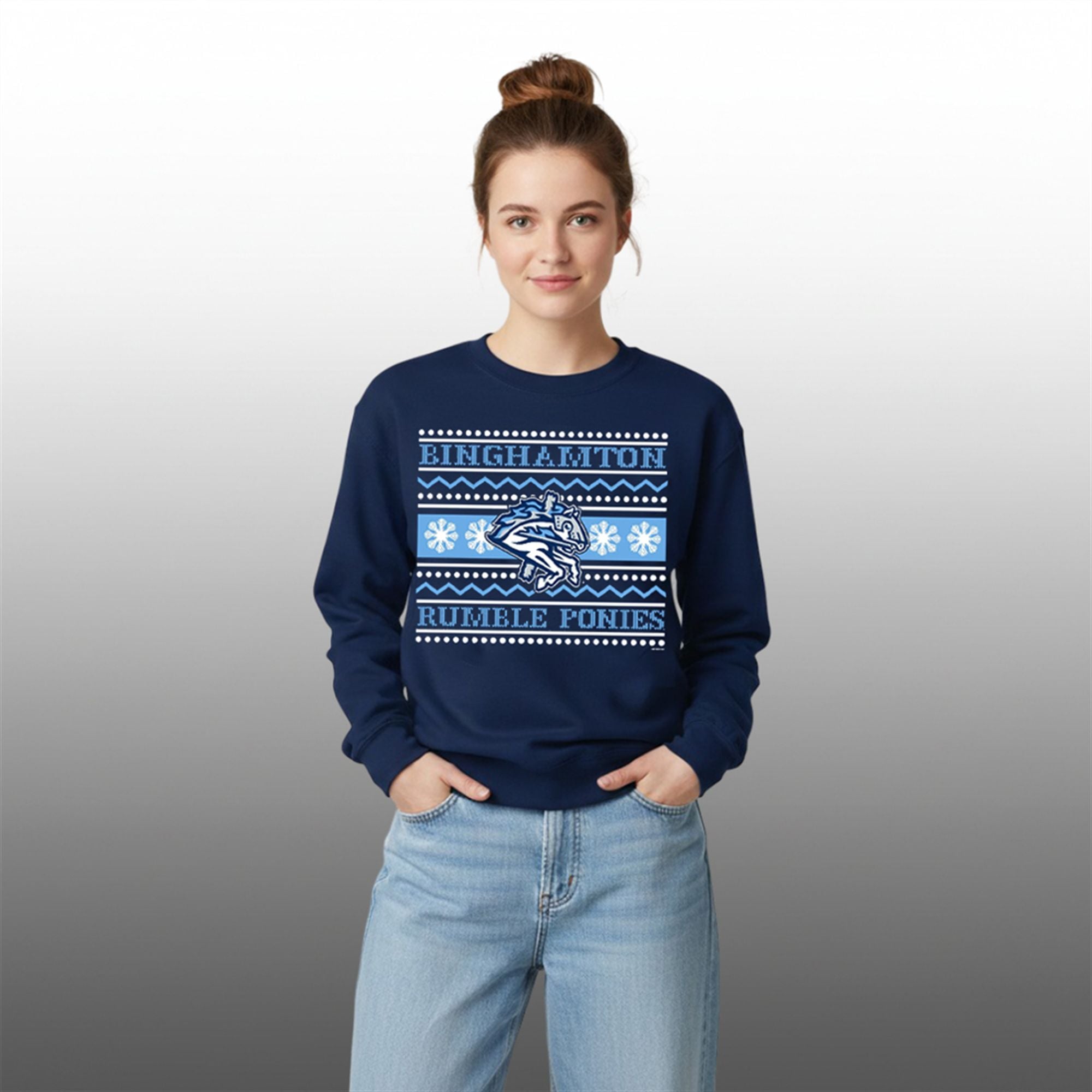 2025 Binghamton Rumble Ponies Jolly Ugly Sweater 2 2025 Binghamton Rumble Ponies Jolly Ugly Sweater 2