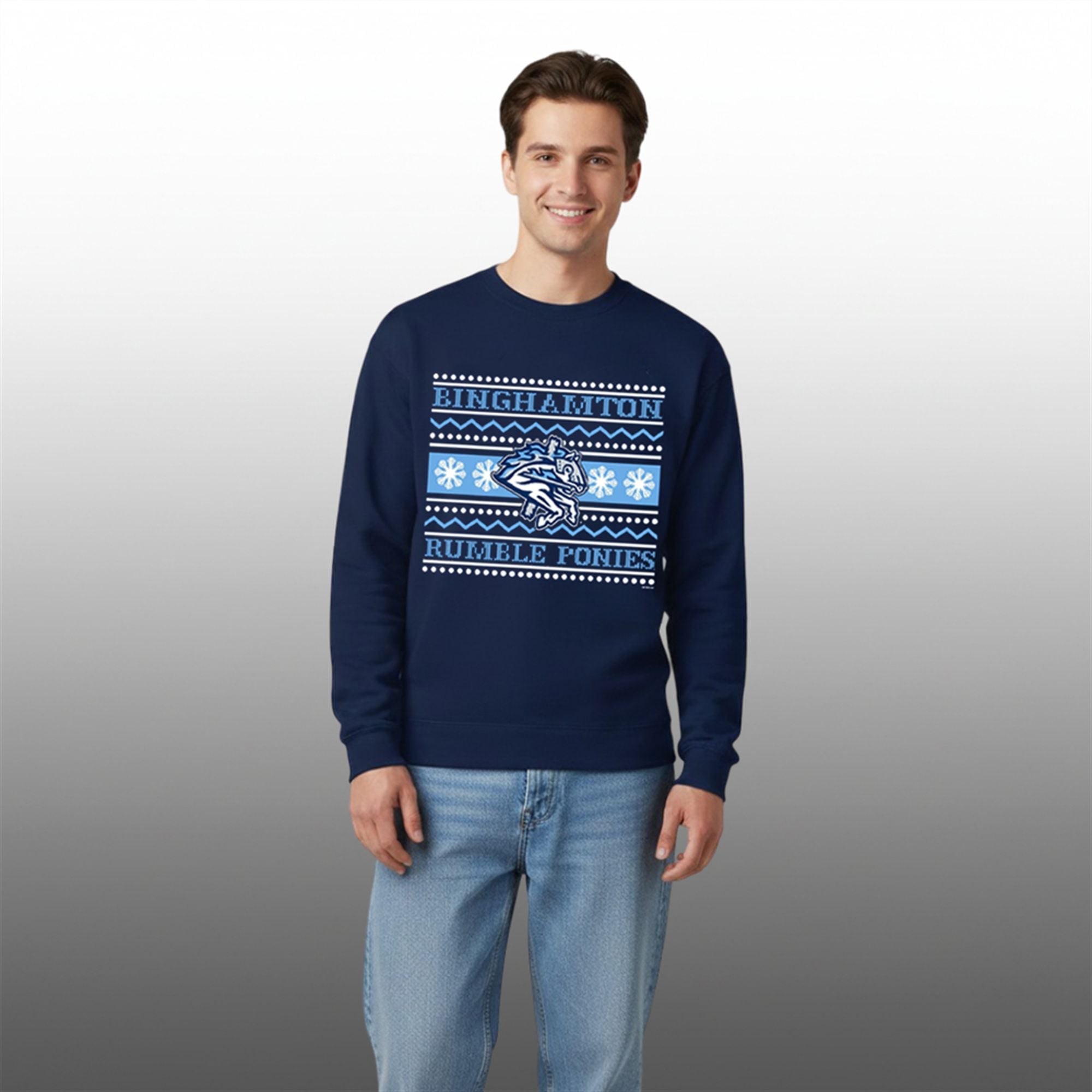 2025 Binghamton Rumble Ponies Jolly Ugly Sweater 3 2025 Binghamton Rumble Ponies Jolly Ugly Sweater 3