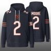 2025 Chicago Bears DJ Moore 1 Waffle Hoodie 1 1