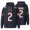 2025 Chicago Bears DJ Moore 1 Waffle Hoodie 1 2