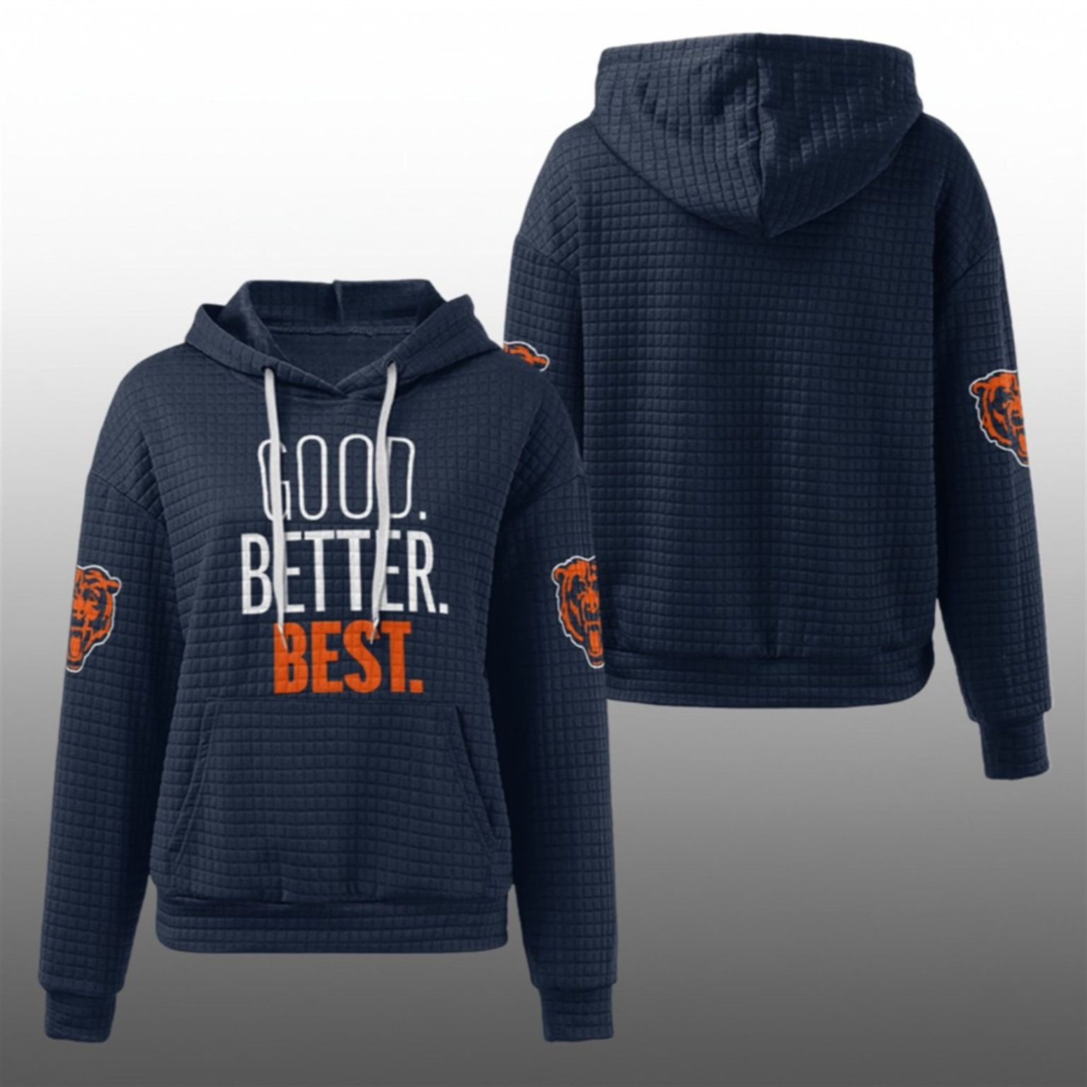 2025 Chicago Bears Good Better Best Waffle Hoodie - Grishko