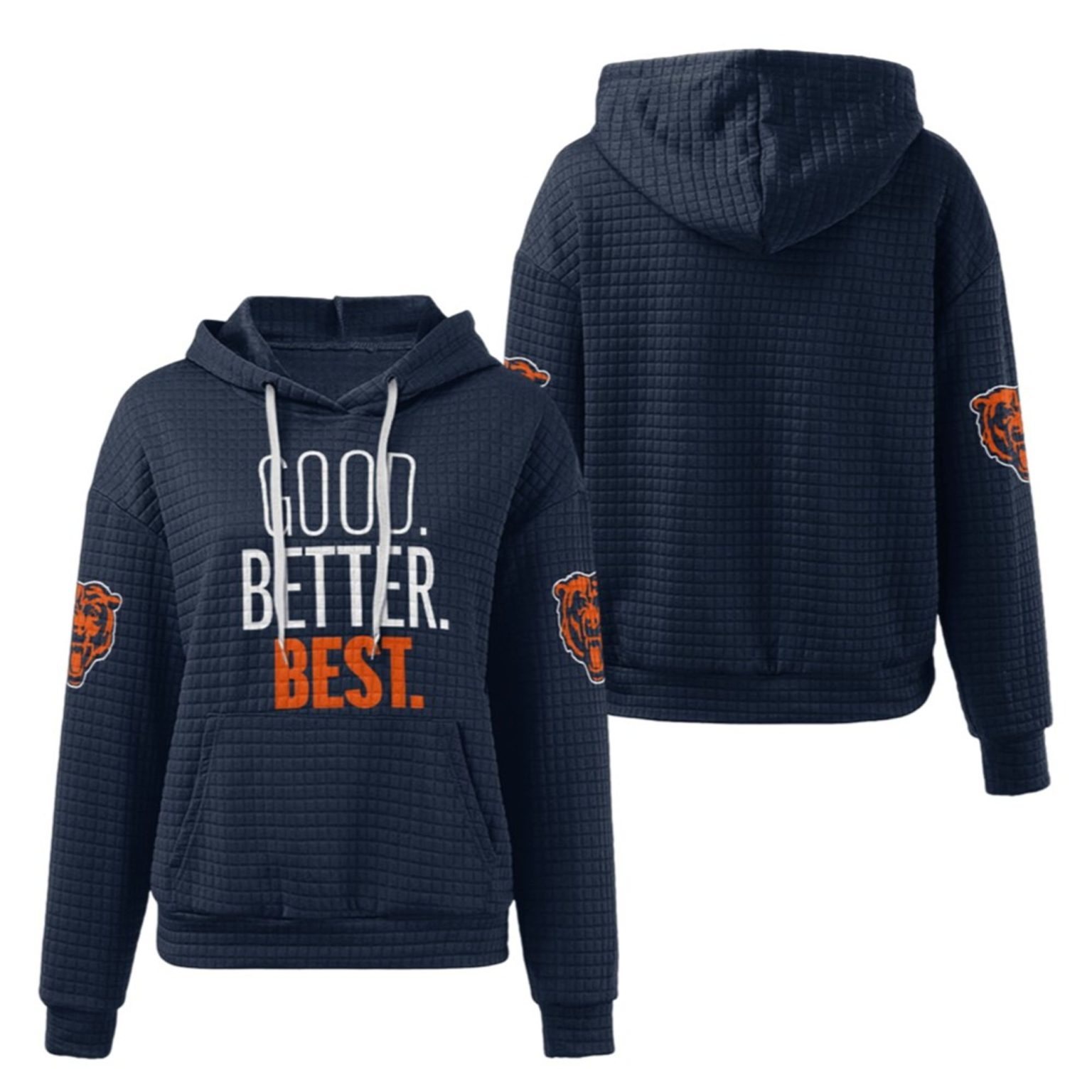 2025 Chicago Bears Good Better Best Waffle Hoodie - Grishko