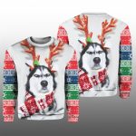 2025 Christmas Husky Dog Ugly Sweater