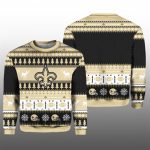2025 Christmas Saints Football Ugly Sweater