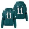 2025 Eagles AJ Brown 11 Waffle Hoodie 1 2