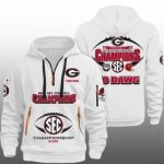 2025 Georgia Bulldogs Southeastern Conference Champions Go Dawg Quarter Zip Hoodie