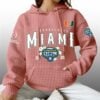 2025 Hurricanes Goodyear Cotton Bowl Playoff Quarterfinal Waffle Hoodie 4