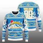 2025 LA Chargers Custom Ugly Christmas Sweater