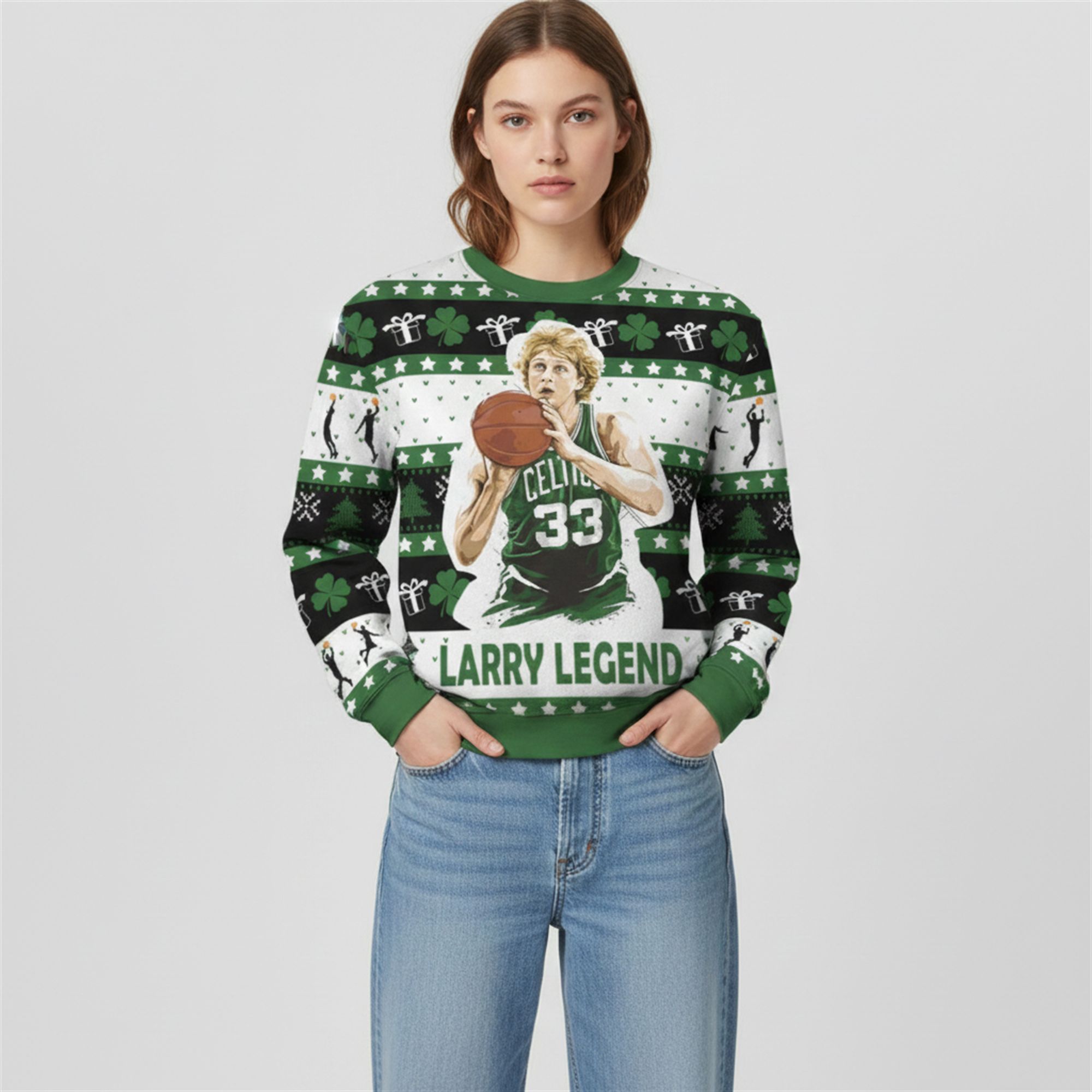 2025 Larry Bird Basketball Christmas Ugly Sweater 1 2 2025 Larry Bird Basketball Christmas Ugly Sweater 1 2