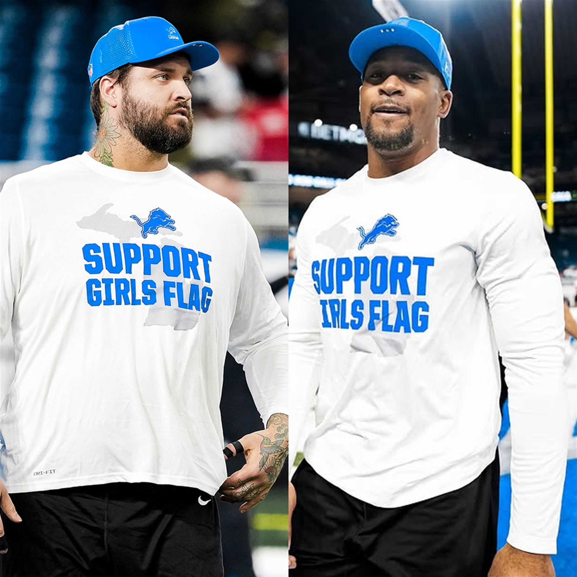 2025 Lions Support Girls Flag Shirt 3 11