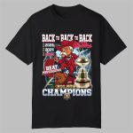 2025 Ole Miss Rebels Back To Back 3 Times Egg Bowl Champions Shirt