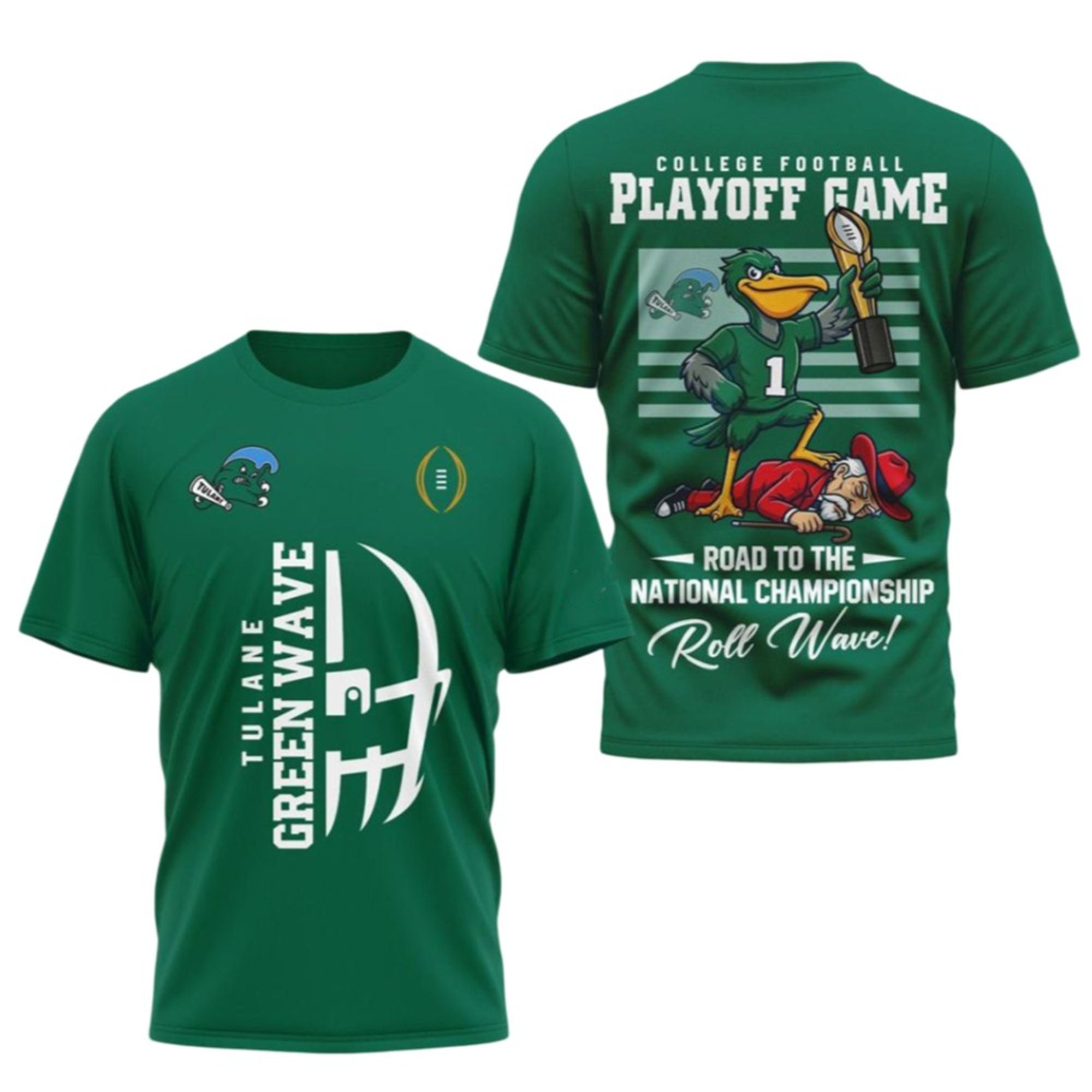 2025 Tulane Green Wave CFP Road To The National Championship Roll Wave Shirt 2 2025 Tulane Green Wave CFP Road To The National Championship Roll Wave Shirt 1 2