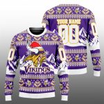2025 Vikings Custom Ugly Christmas Sweater