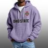 2026 Buckeyes Waffle Zip Hoodie 3